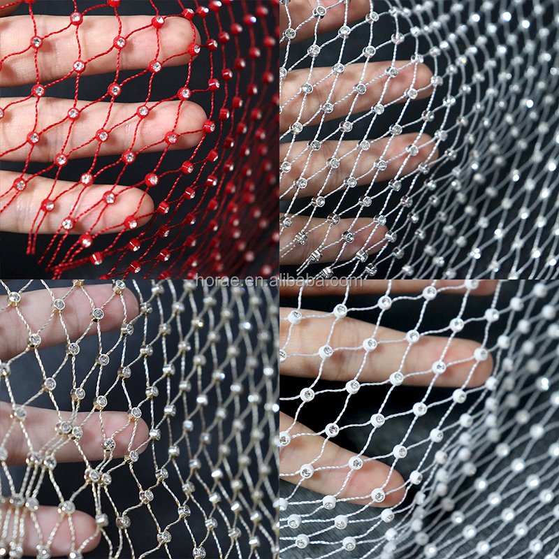SL005 Gold Color Factory supply cheap plastic mesh trimming diamante plastic rhinestone mesh trimming for club clothing