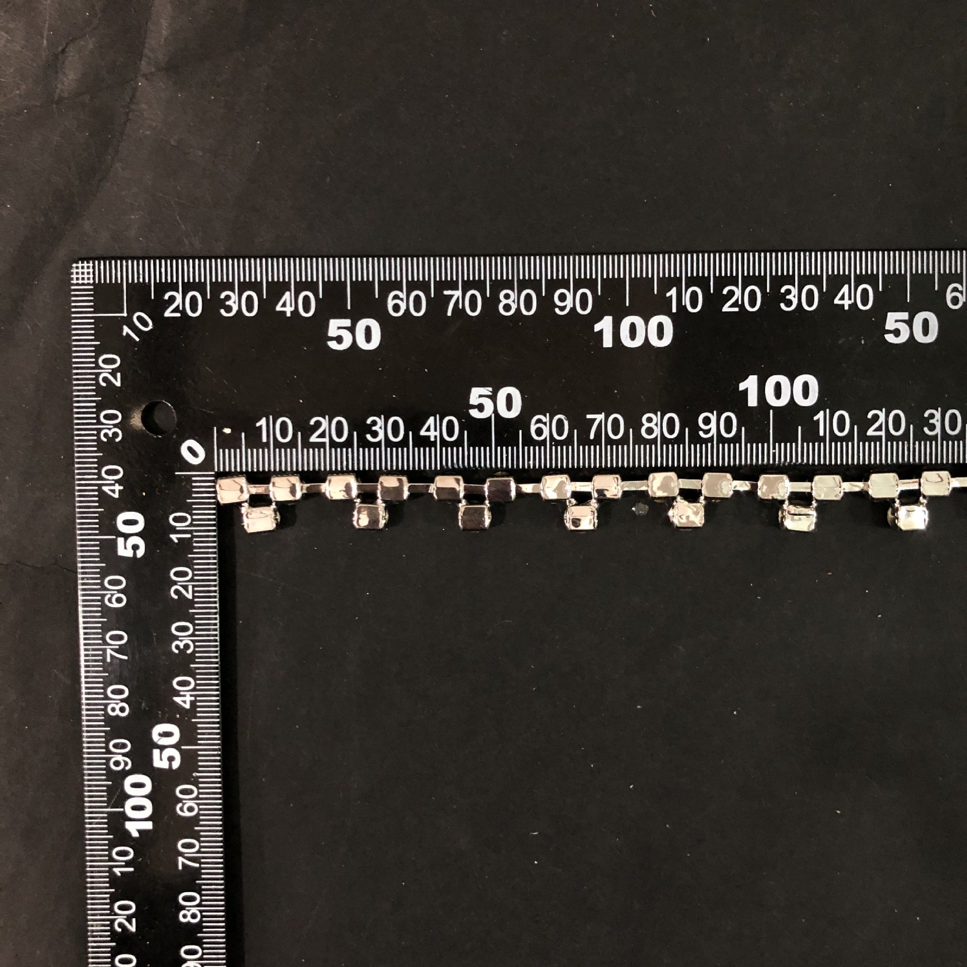 wholesale 3 pieces rhinestone silver chain Crystal Trim Metal T shape claw for Clothing Shoes Bags Sewing Accessories