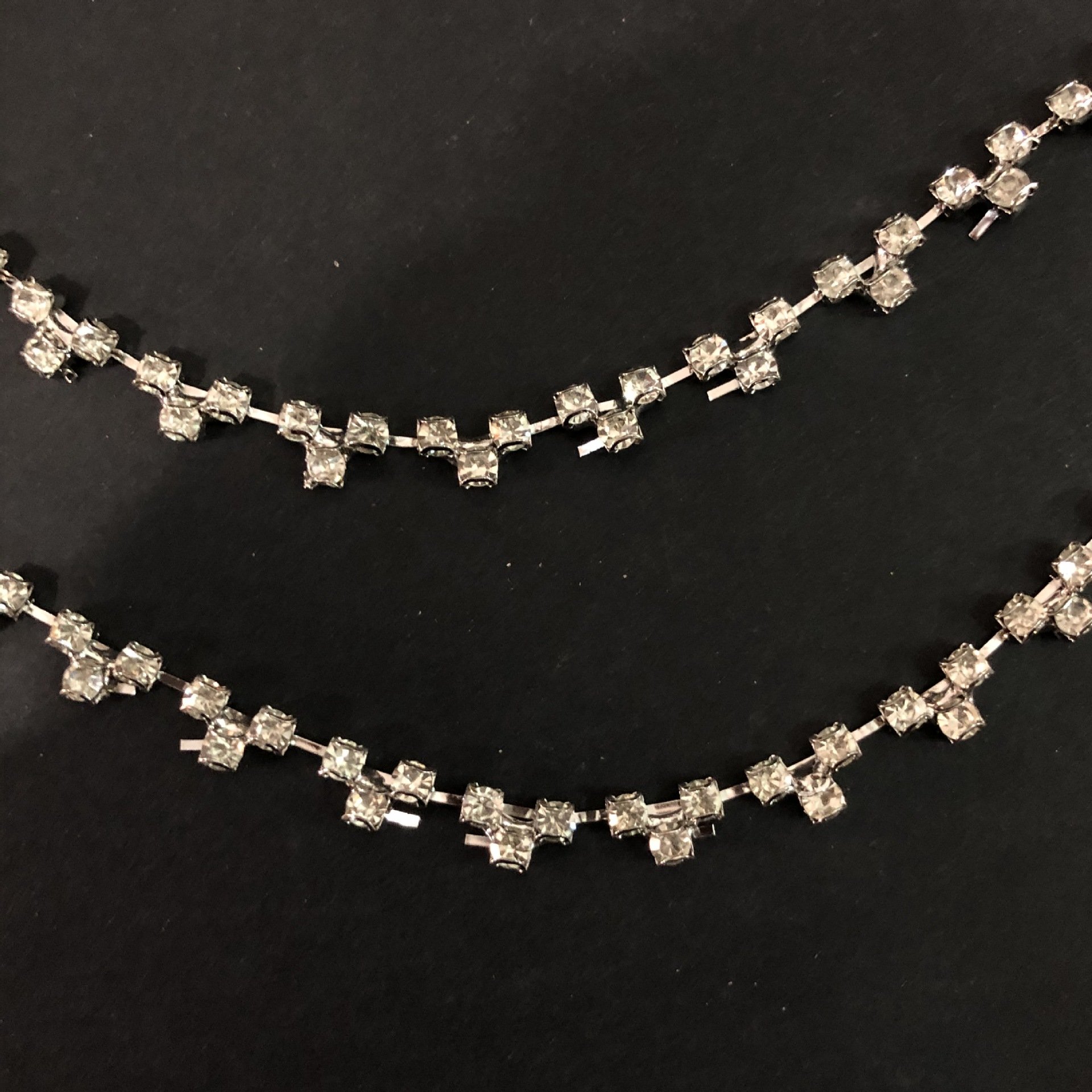 wholesale 3 pieces rhinestone silver chain Crystal Trim Metal T shape claw for Clothing Shoes Bags Sewing Accessories
