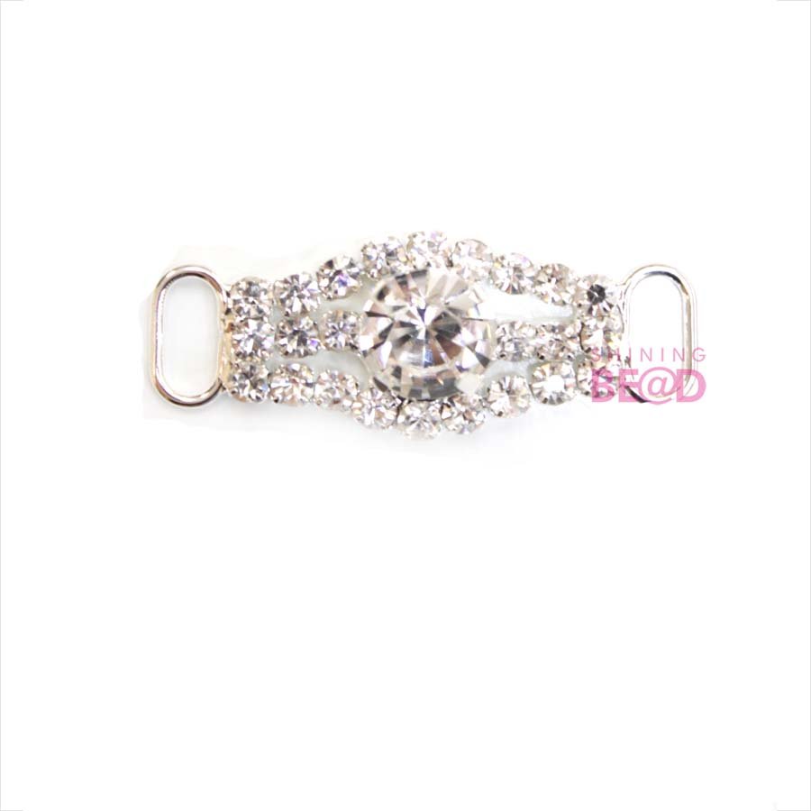 Factory Wholesale Center Bra Bikini Connector Small Tripe Buckle Middle Rhinestone Square/Round Connector
