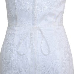 With ivory organza