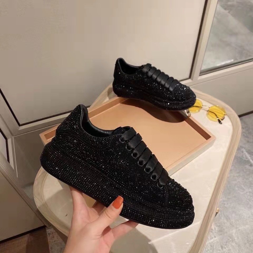 Womens Ladies Casual Slip on bling Trainers Skater Shoes Sneakers Sizes diy full rhinestone shoe crystal new hike s shoes
