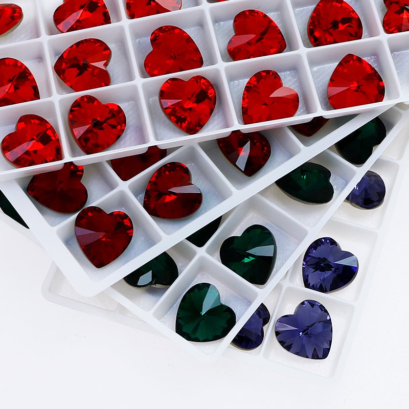3145 Heart Shape crystal rhinestone beads point back K9 crystal fancy stone wholesale beads for Jewelry making nail rhinestones