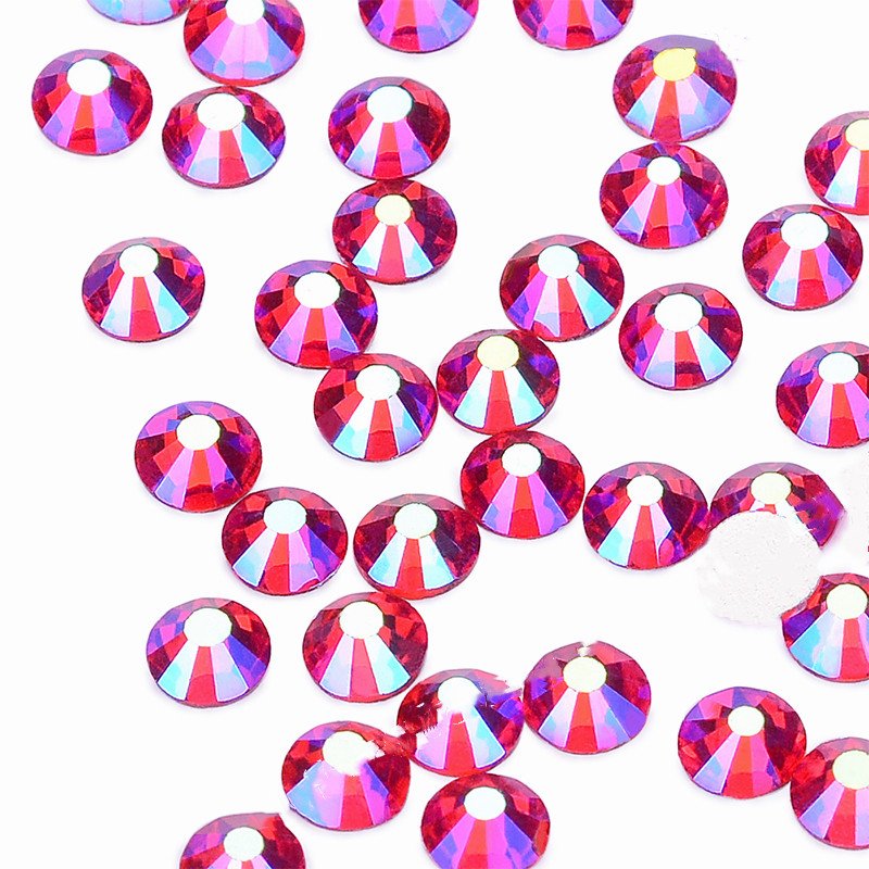 6A Grade Austrian Crystal Rhinestone 2088 ROSE AB Hot Fix Iron on Costume Designs for Shoes Nail Art Bags Glass Material