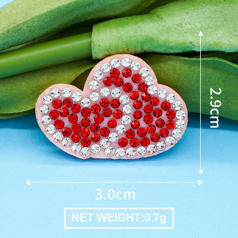 Iron On Pink Cartoon Flowers Butterfly Rhinestone Patches Appliques For Cap Shoes