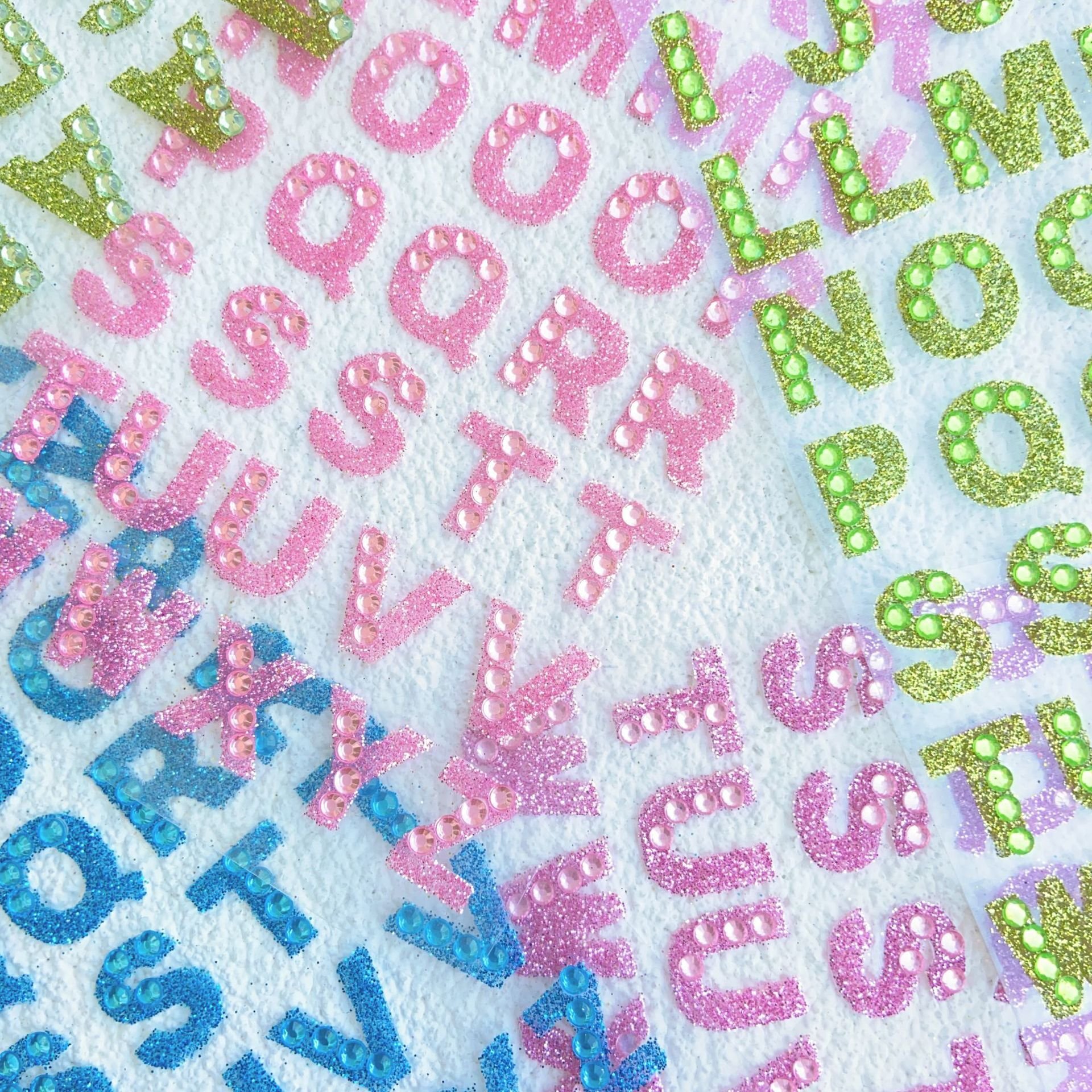 Lucky bulk acrylic rhinestone self-adhesive sticker 3mm 4mm 5mm 12 lines for body face decoration DIY sticker