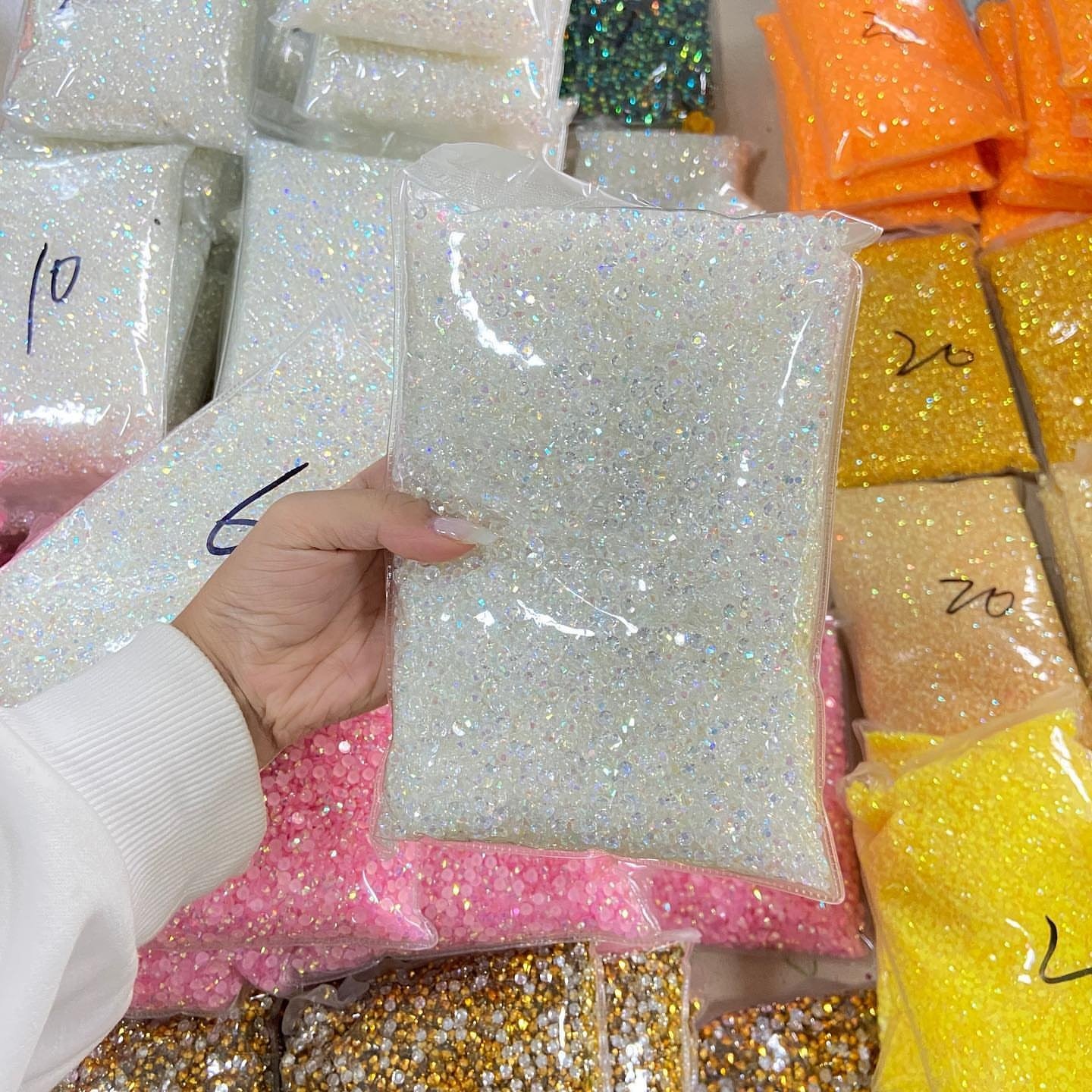Wholesale 2mm 3mm 4mm 5mm 6mm Flatback AB Jelly Transparent Resin Rhinestone For DIY Decoration