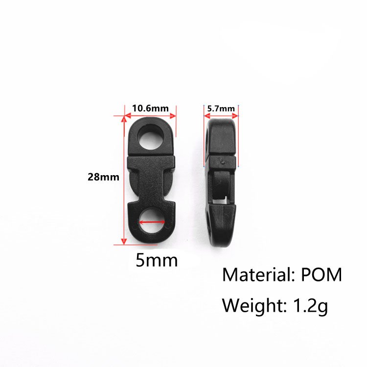 Tiny Buckle Safety Side Release Breakaway Buckle 5mm Rope Black Plastic Break Away Clasps for Paracord Bracelets Pet Accessories