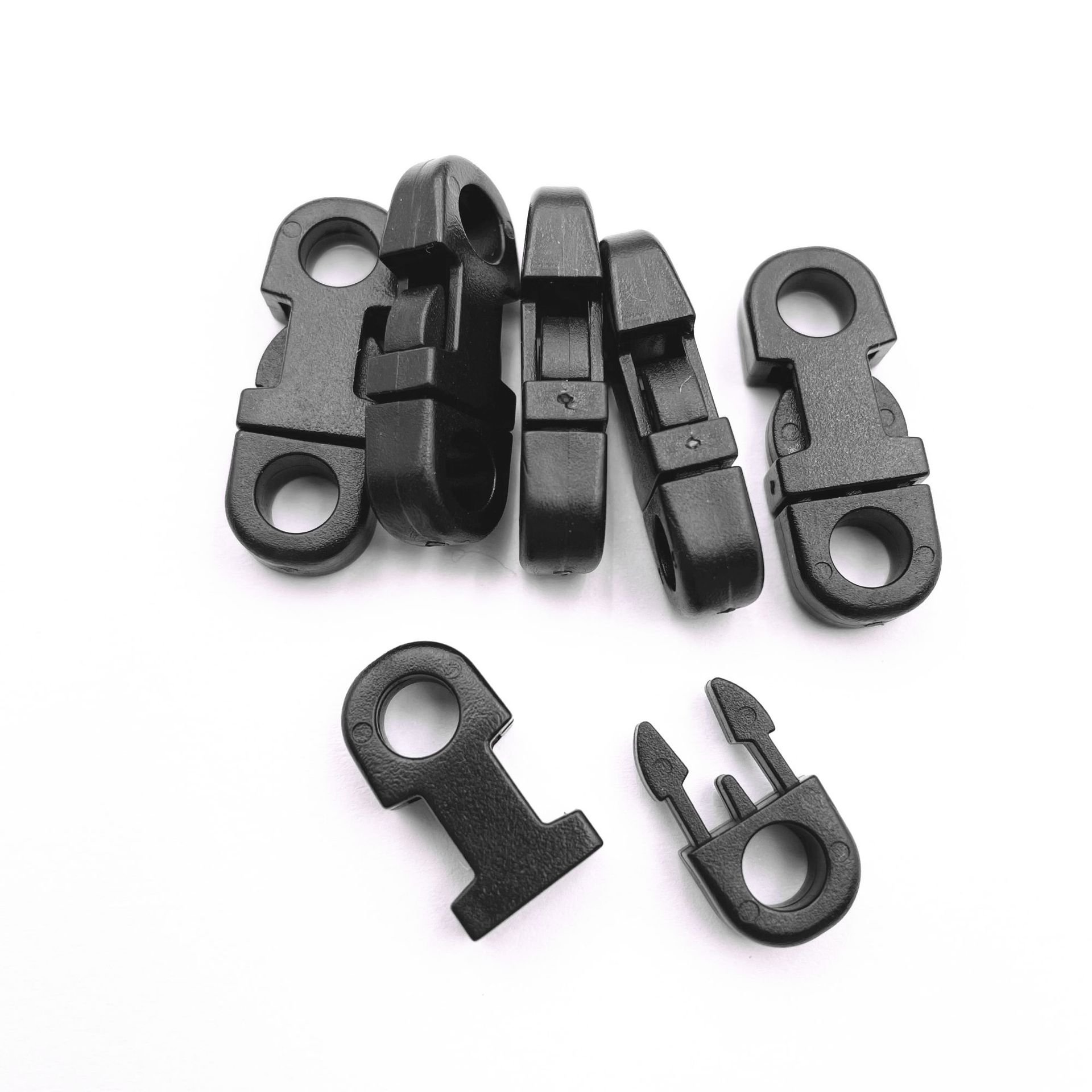 Tiny Buckle Safety Side Release Breakaway Buckle 5mm Rope Black Plastic Break Away Clasps for Paracord Bracelets Pet Accessories