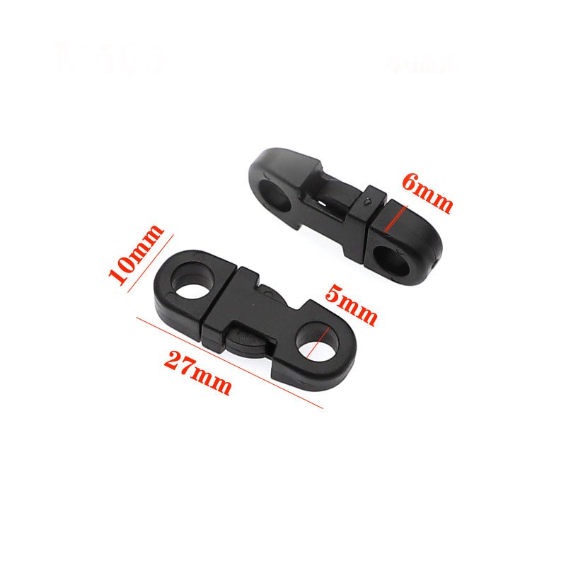 Tiny Buckle Safety Side Release Breakaway Buckle 5mm Rope Black Plastic Break Away Clasps for Paracord Bracelets Pet Accessories