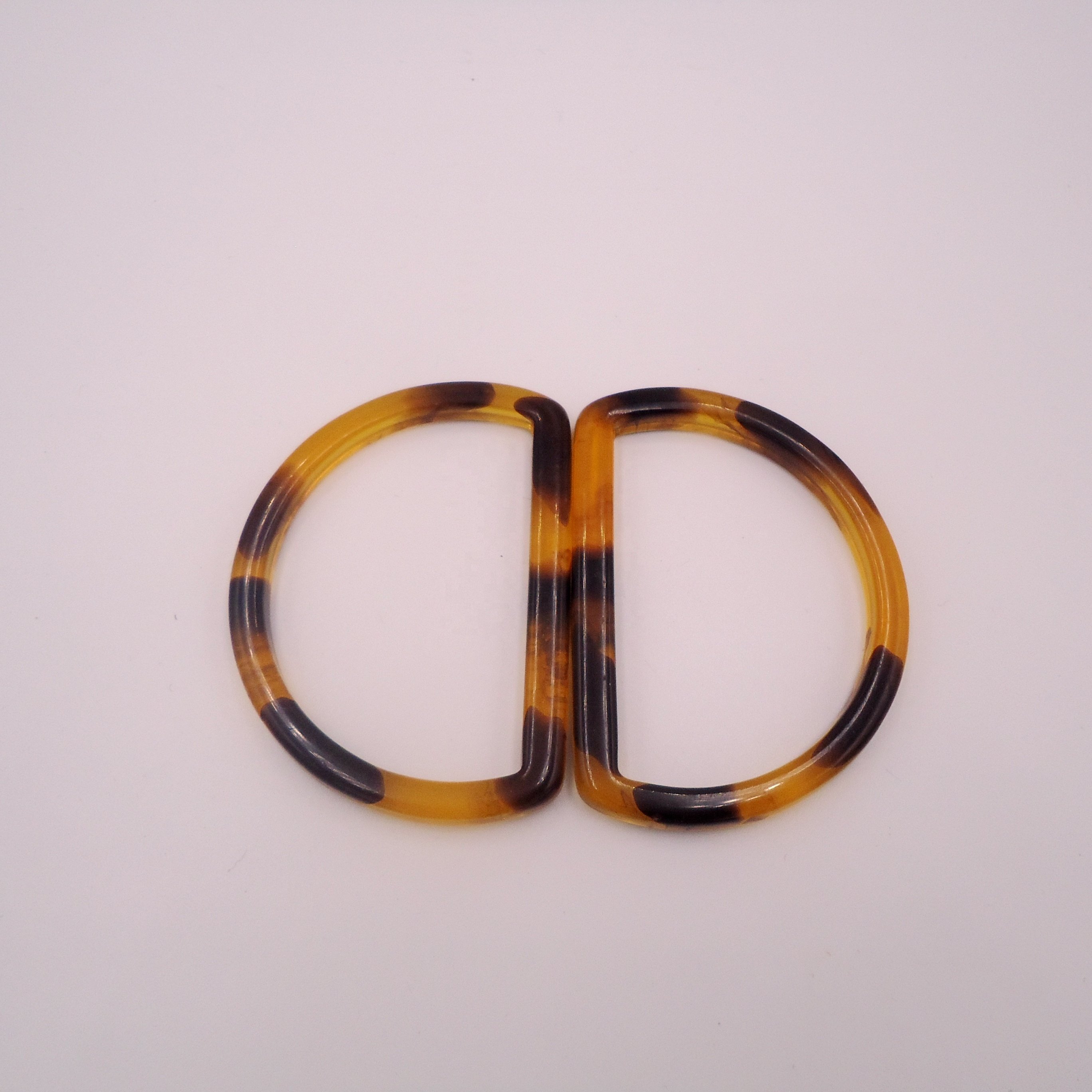 custom leopard resin plastic tortoise d ring buckle