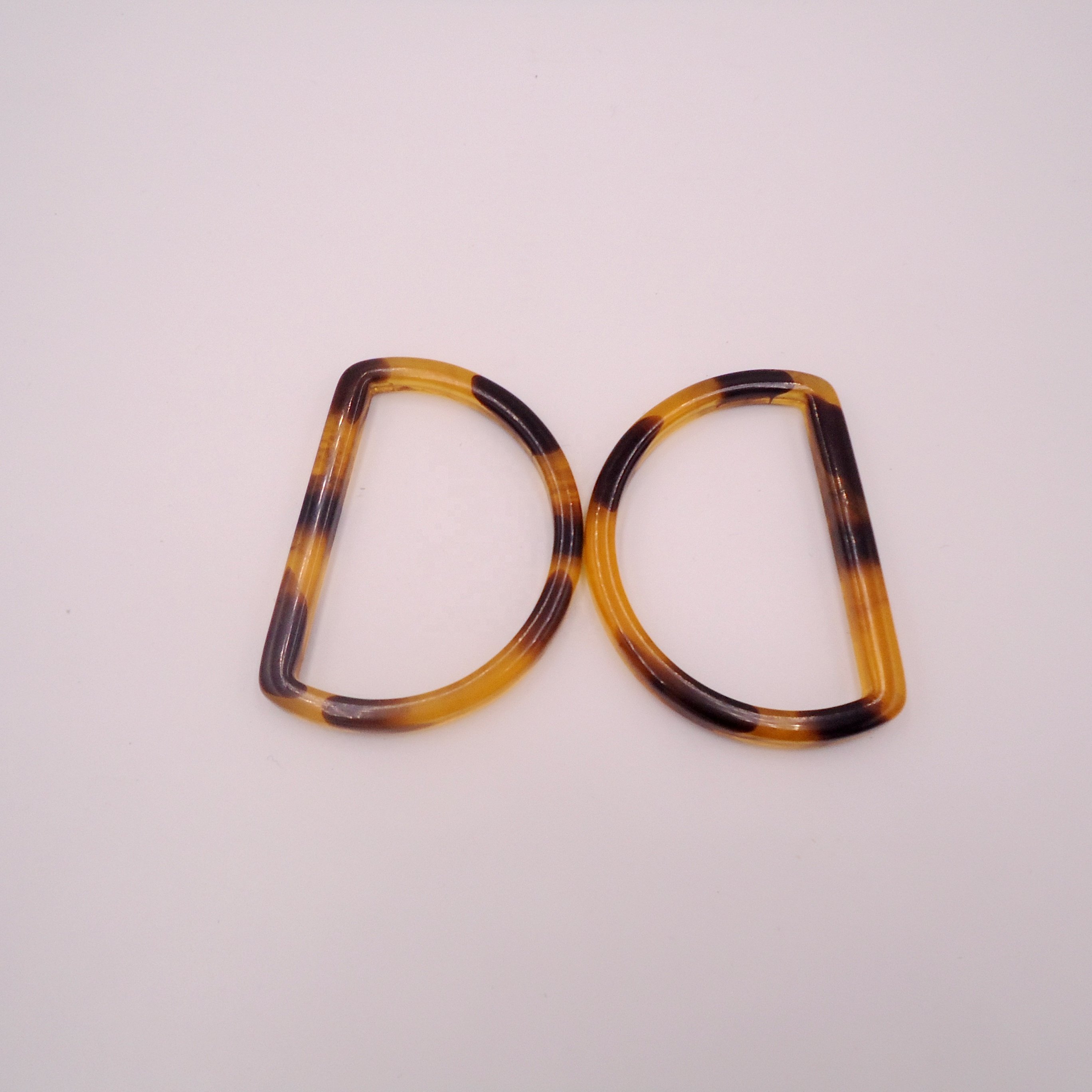 custom leopard resin plastic tortoise d ring buckle