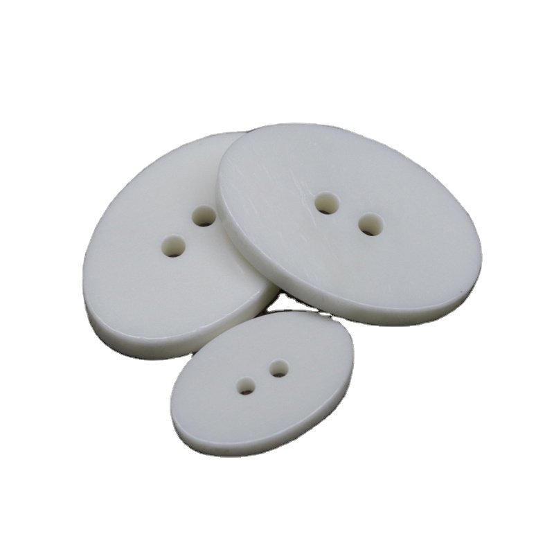 Oval 2-hole white real beef bone sweater buttons Custom natural buttons for high-end clothing custom color size logo
