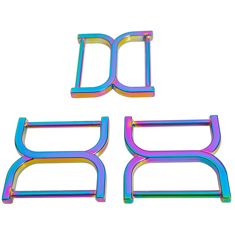 Wholesale Bags D Buckles 1 Inch 25 mm Webbing Adjustable Double D Ring For Leather Strap