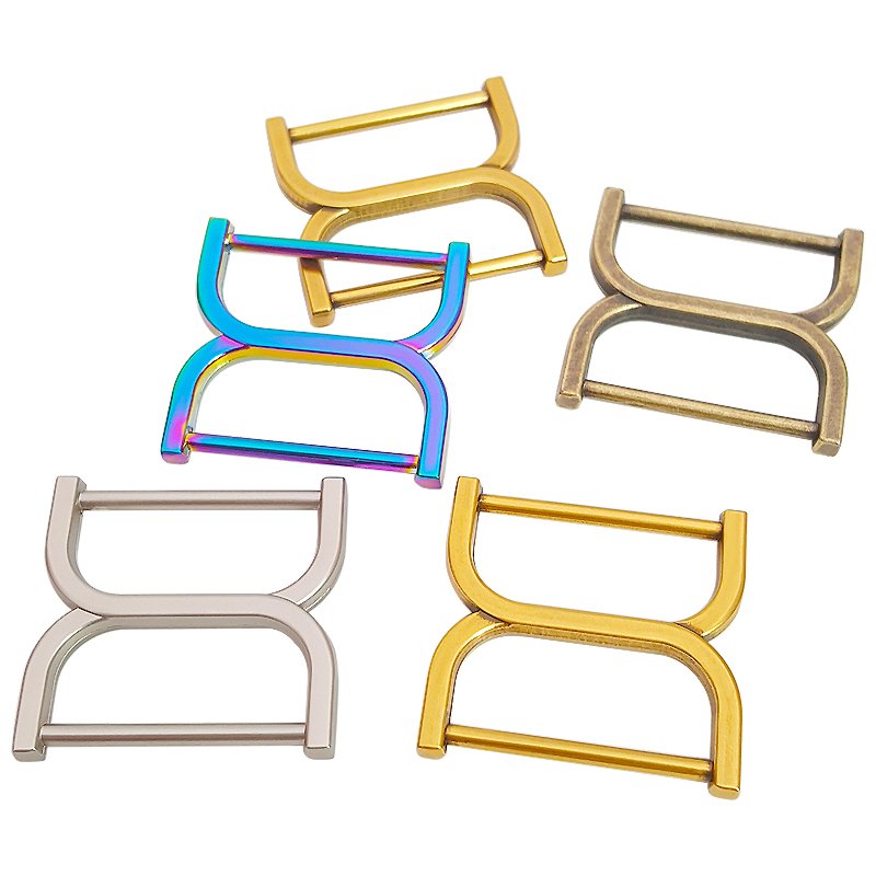 Wholesale Bags D Buckles 1 Inch 25 mm Webbing Adjustable Double D Ring For Leather Strap