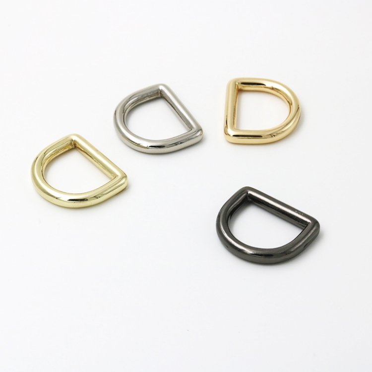 Custom metal d ring for handbag clothing
