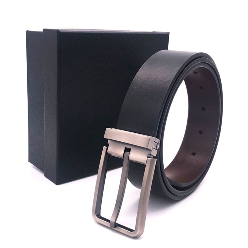 Men's Jeans Cowhide Leather Belt Alloy Automatic Buckle Head Belt Business Luxury Belt