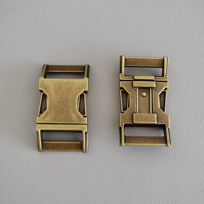 1inch size 25mm metal alloy side quick release buckle for dog collar rainbow color metal buckle for leather bag and backpack