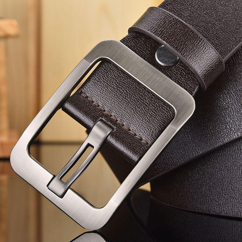 New Luxury Men's Belt Classic Vintage Pin Buckle Designer Belts Genuine PU Leather Business Style Accessory