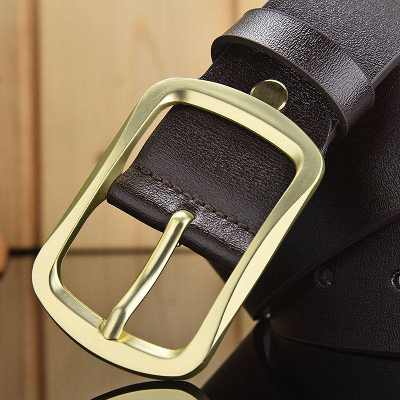New Luxury Men's Belt Classic Vintage Pin Buckle Designer Belts Genuine PU Leather Business Style Accessory