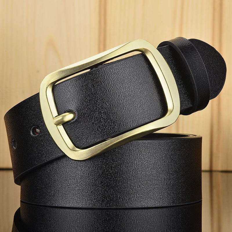 New Luxury Men's Belt Classic Vintage Pin Buckle Designer Belts Genuine PU Leather Business Style Accessory