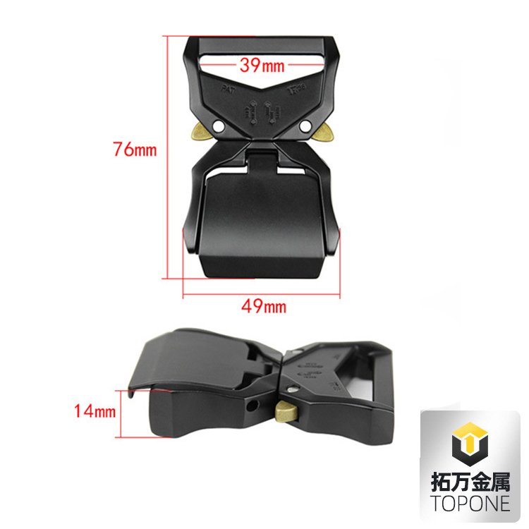 Custom Logo Aluminum Alloy Men's Nylon Leisure Tactical Belt Buckle