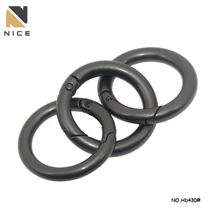 custom metal spring o ring buckle best zinc alloy handbag hardware accessories