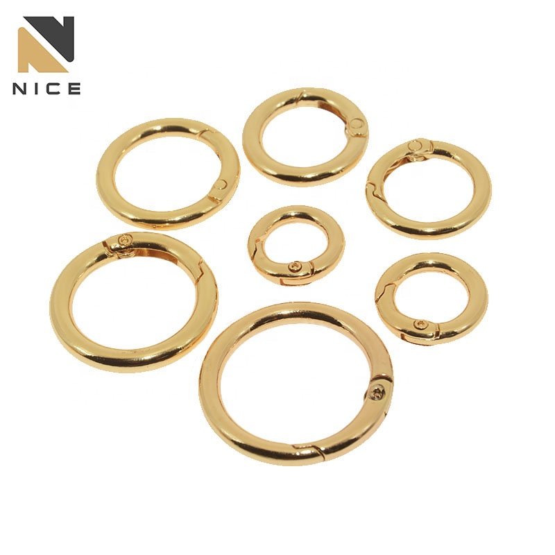 custom metal spring o ring buckle best zinc alloy handbag hardware accessories