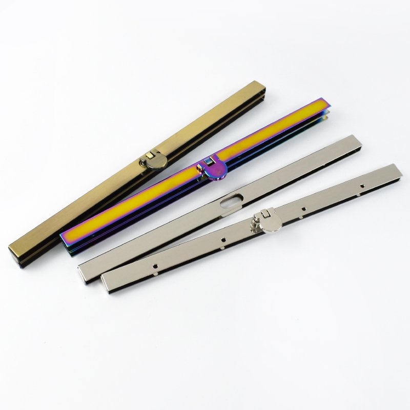 Meetee F1-74 11.5/19cm Alloy Purse Bar Frame Hardware Accessories Wallet Kisss Lock Clasp Bag Straight Side Clip Handle Buckles