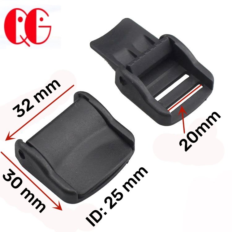 1 Inch 2" Cam Lock Lever Plastic Cam Buckles Heavy Duty Plastic Black Toggle Clip for Compatible Backpack Straps Webbing