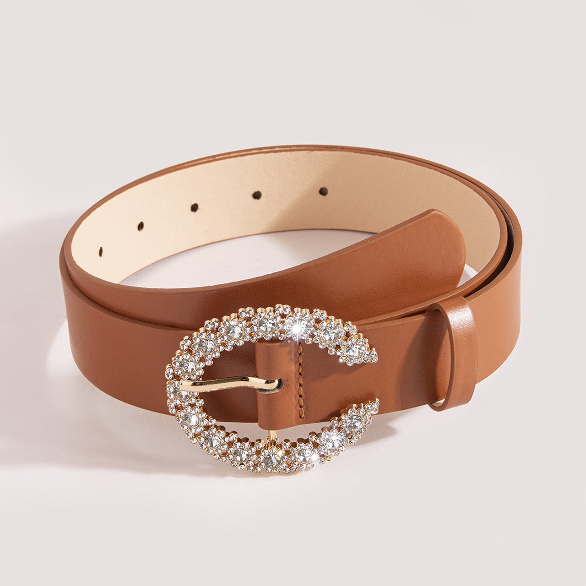 Wholesale Full Diamond Shiny Belts Luxury Designer Letter C Waist Belt Women Fashion Colorful Belts Dress Suit Decorations