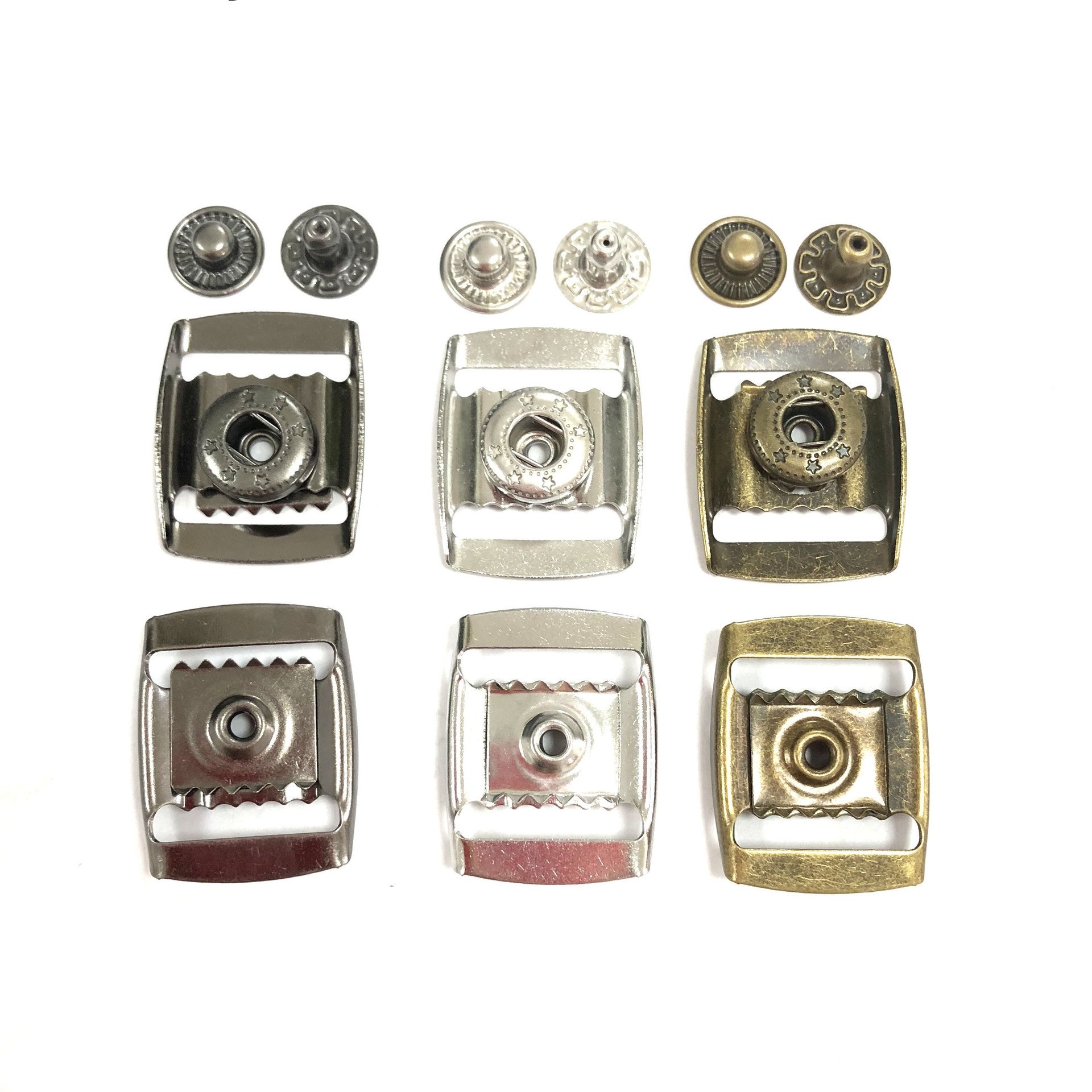 Adjustable Slider Stainless Steel Custom Cap Metal Baseball Buckle Cap Accessories Buckles