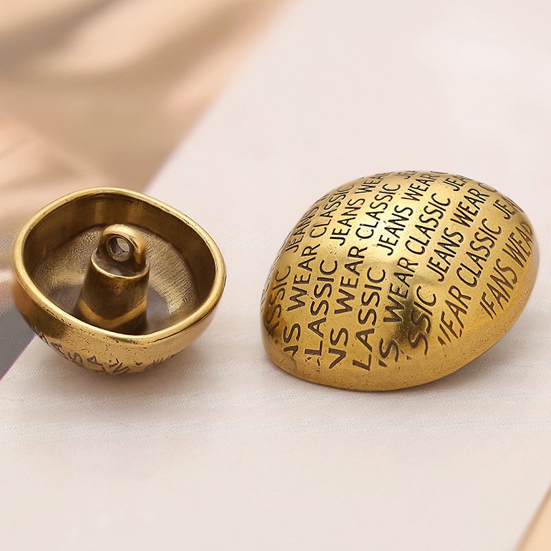 Vintage metal buttons irregular English decorative stone buckle men's and women's coats irregular buttons