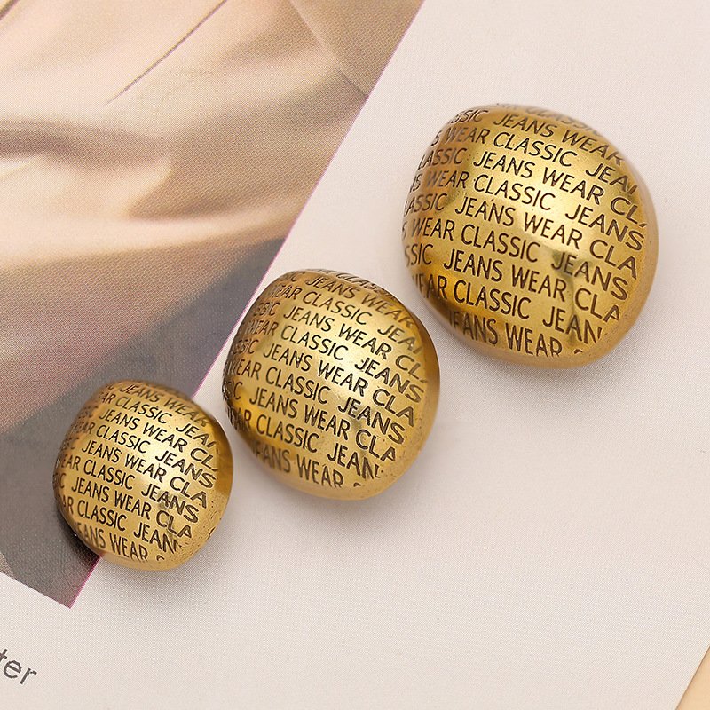 Vintage metal buttons irregular English decorative stone buckle men's and women's coats irregular buttons