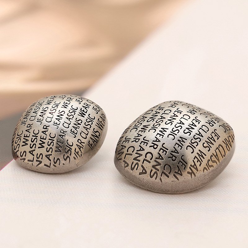 Vintage metal buttons irregular English decorative stone buckle men's and women's coats irregular buttons