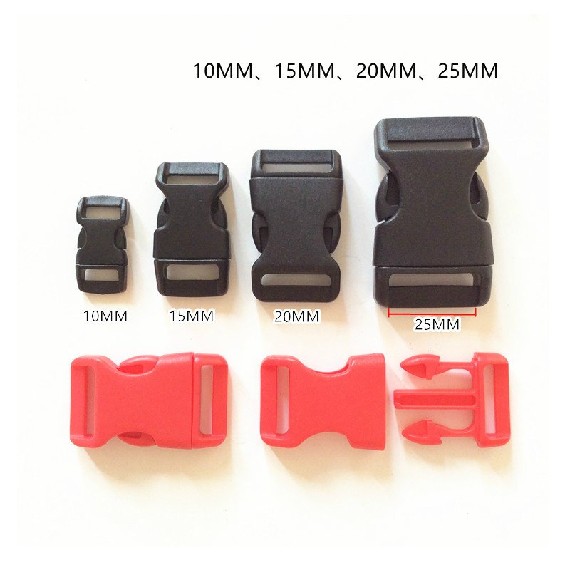 customized 38mm fashion colorful strap bag side 10mm 15mm 20mm 25mm backpacks quick release plastic buckle