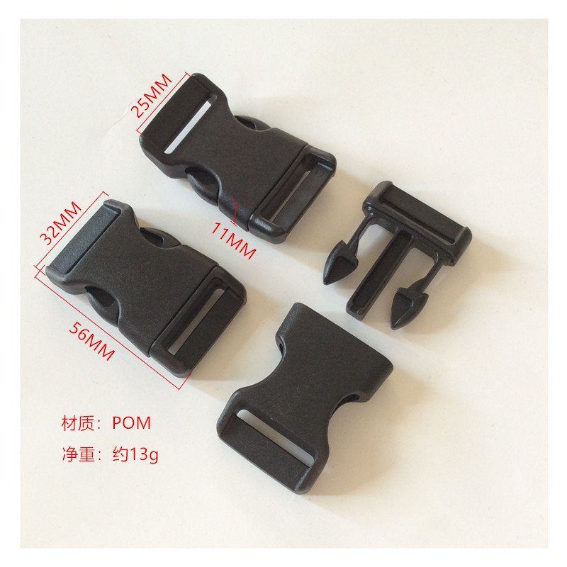 customized 38mm fashion colorful strap bag side 10mm 15mm 20mm 25mm backpacks quick release plastic buckle