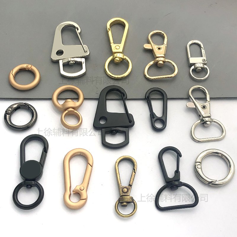 Wholesale custom metal lobster clasp multiple sizes rotary trigger hook key chain