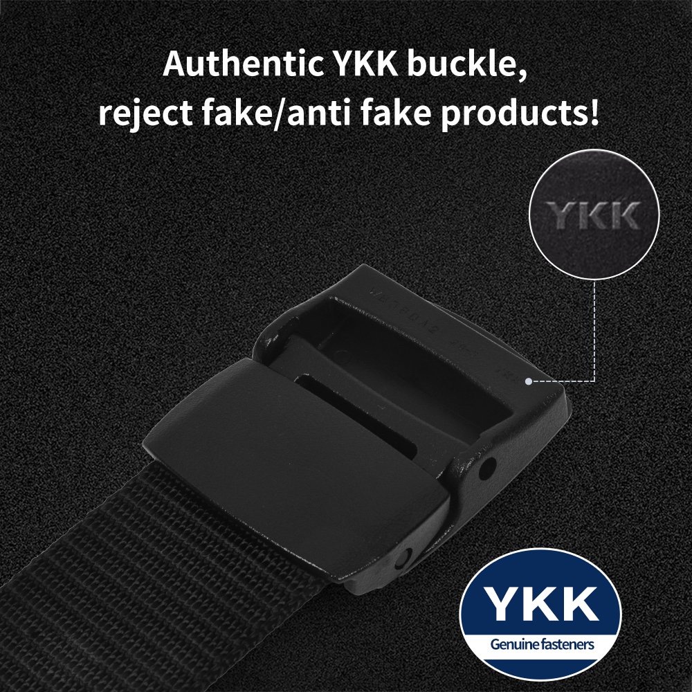 2024 In Stock High Quality Outdoor Hunting Multifunctional Black Nylon Men's Belt With Automatic Buckle
