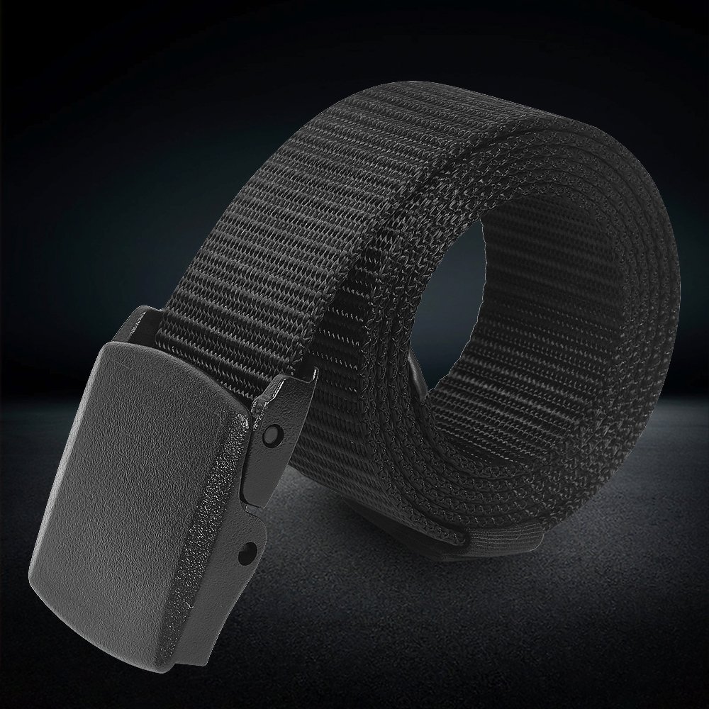 2024 In Stock High Quality Outdoor Hunting Multifunctional Black Nylon Men's Belt With Automatic Buckle