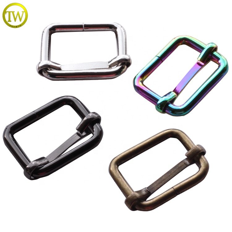 Professional made 20mm metal tri-glide pin buckle alloy metal bag buckle strap adjustable buckle