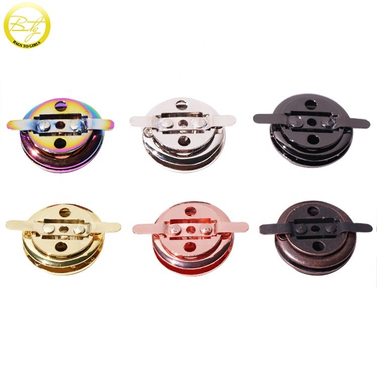 High quality handbag lock blanks wholesale decoration hardware turn lock clasp buckle for leather craft