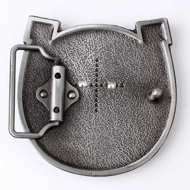 Wholesale 3D Two Tone Western Horse Head Cowboy Belt Buckle gold Plated Soft Enamel Metal Belt Buckle for men