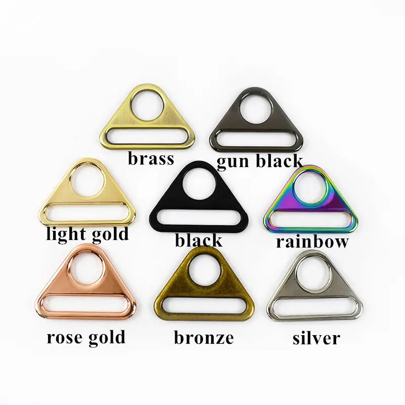 20-50mm Bag Hardware Adjustable Clasp Backpack Strap Triangle Buckle Sliders