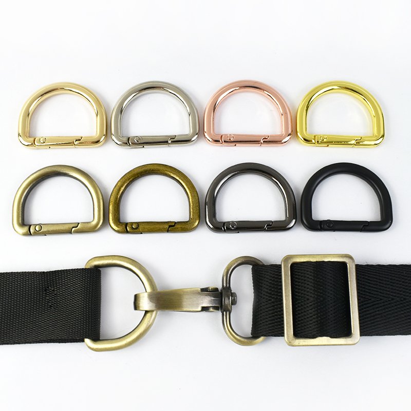 MeeTee XP047 Open Ring Handbag Straps 25*18mm Clasp Snap D Ring Buckles Zinc Alloy Hardware Accessories for Clothing and Luggage