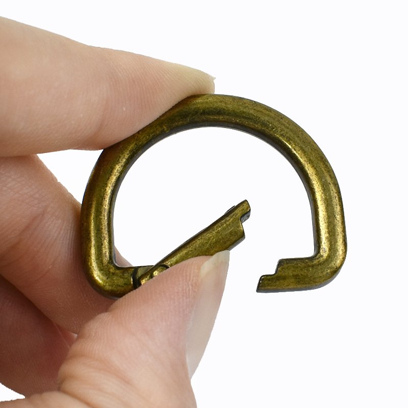 MeeTee XP047 Open Ring Handbag Straps 25*18mm Clasp Snap D Ring Buckles Zinc Alloy Hardware Accessories for Clothing and Luggage