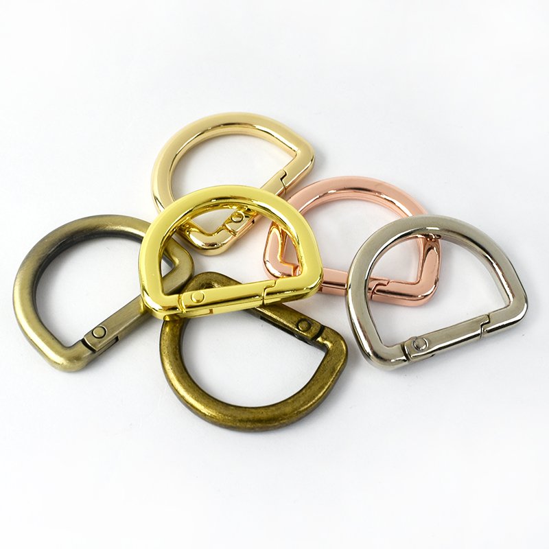 MeeTee XP047 Open Ring Handbag Straps 25*18mm Clasp Snap D Ring Buckles Zinc Alloy Hardware Accessories for Clothing and Luggage