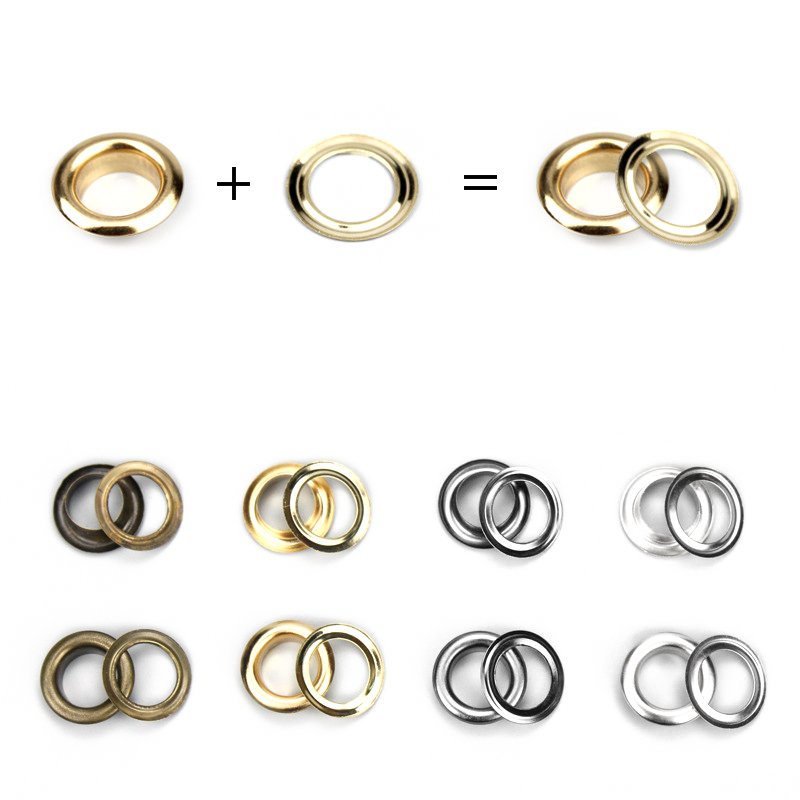 3-40mm Round Brass Eyelets Button Metal Shoe Eye Buckle Advertising File Bag Display Rack Hollow Leather Rivets Nail button