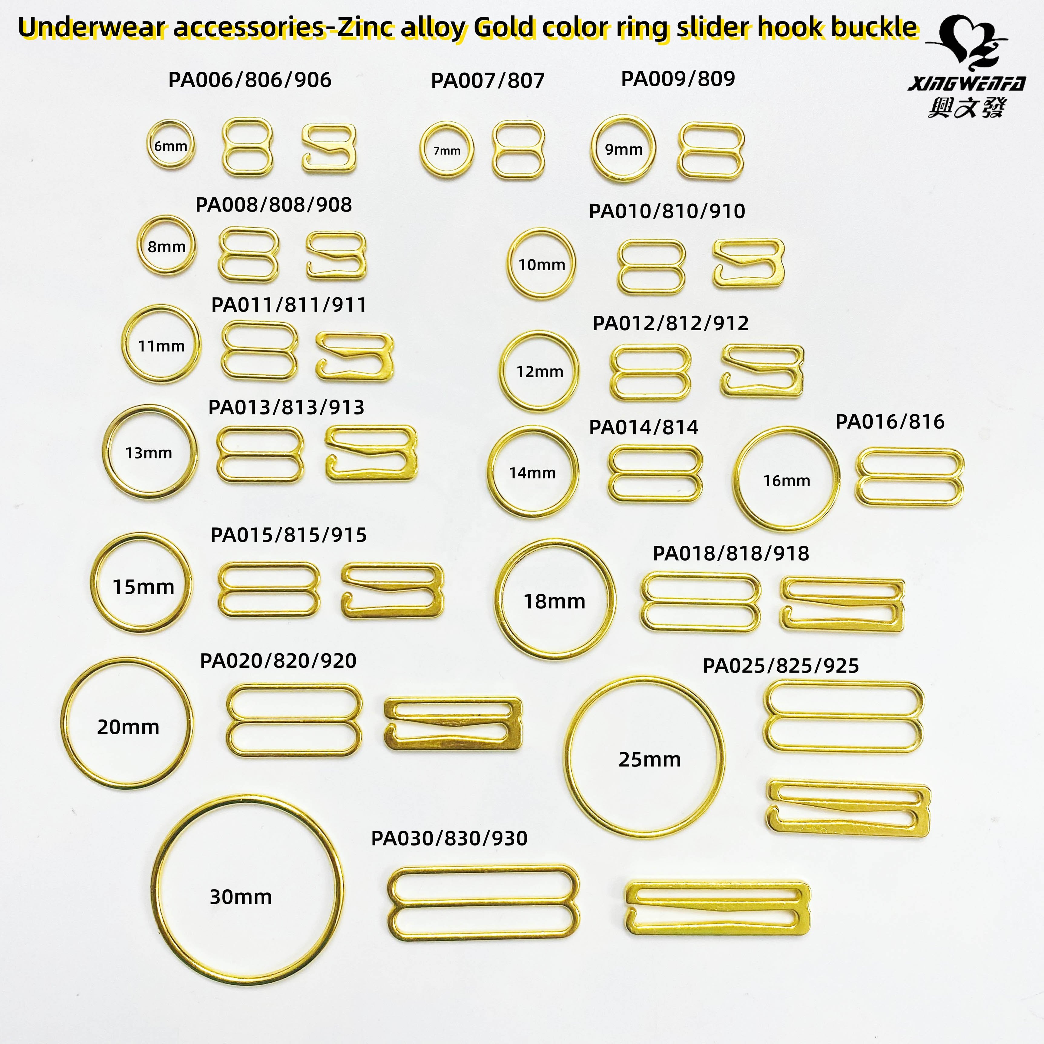 SGS good quality nickle free underwear accessories bra metal buckles silver zinc alloy bra strap rings sliders hooks adjusters