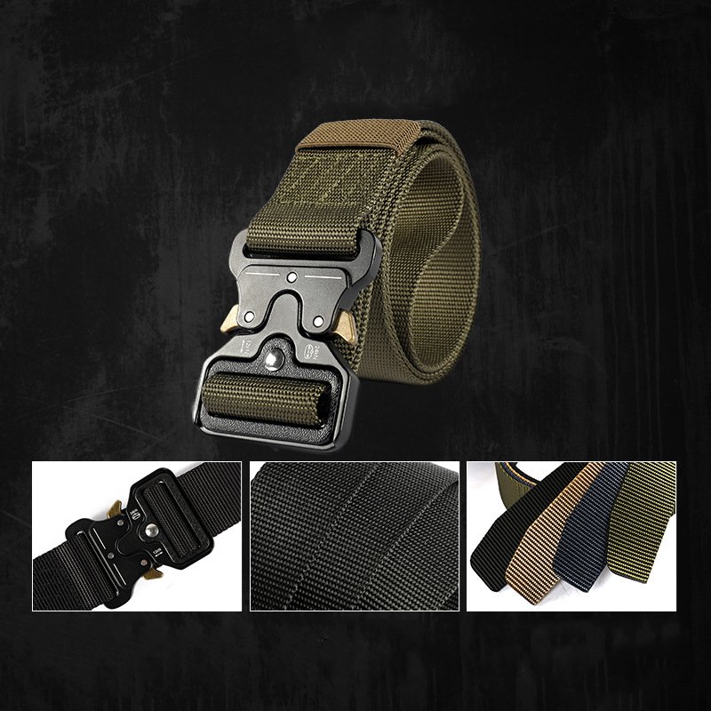 A1084 4.2cm Width Durable Hiking Belt Sport Outdoor Buckle Belt Woven Training Camo Men Tactical Straps Fabric Belts